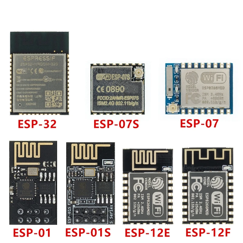 10pcs ESP8266 ESP-01 ESP-01S ESP-07 ESP-12E ESP-12F ESP-32 serial WIFI беспроводной модуль трансивер 2 4G |