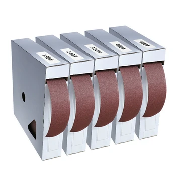 

FGHGF 50 M Sandband Box Hand-torn Soft Sandcloth Roll Metal Glass Woodworking Grinding
