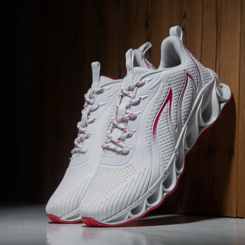 Модные пламени обувь blade кроссовки zapatillas hombre Deportiva; сезон весна-осень Для мужчин, на шнуровке, из сетчатого материала; спортивная обувь Для мужчин кроссовки для бега