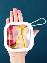  Mini Portable Storage Box Carry-on Clear Flip Jewelry Pill Storage Box Square Plastic Small Storage Boxes Case Organizer Boxes 