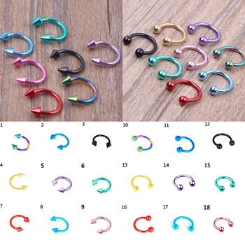 

1 Pcs Stainless Steel Nose Ring Spike Nose Piercings Helix Ear Piercing For Women Men Septum Rings Body Piercing Jewelry