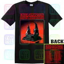 Новинка, футболка с героями мультфильма «KING GIZZARD AND THE LIZARD WIZARD World Tour»