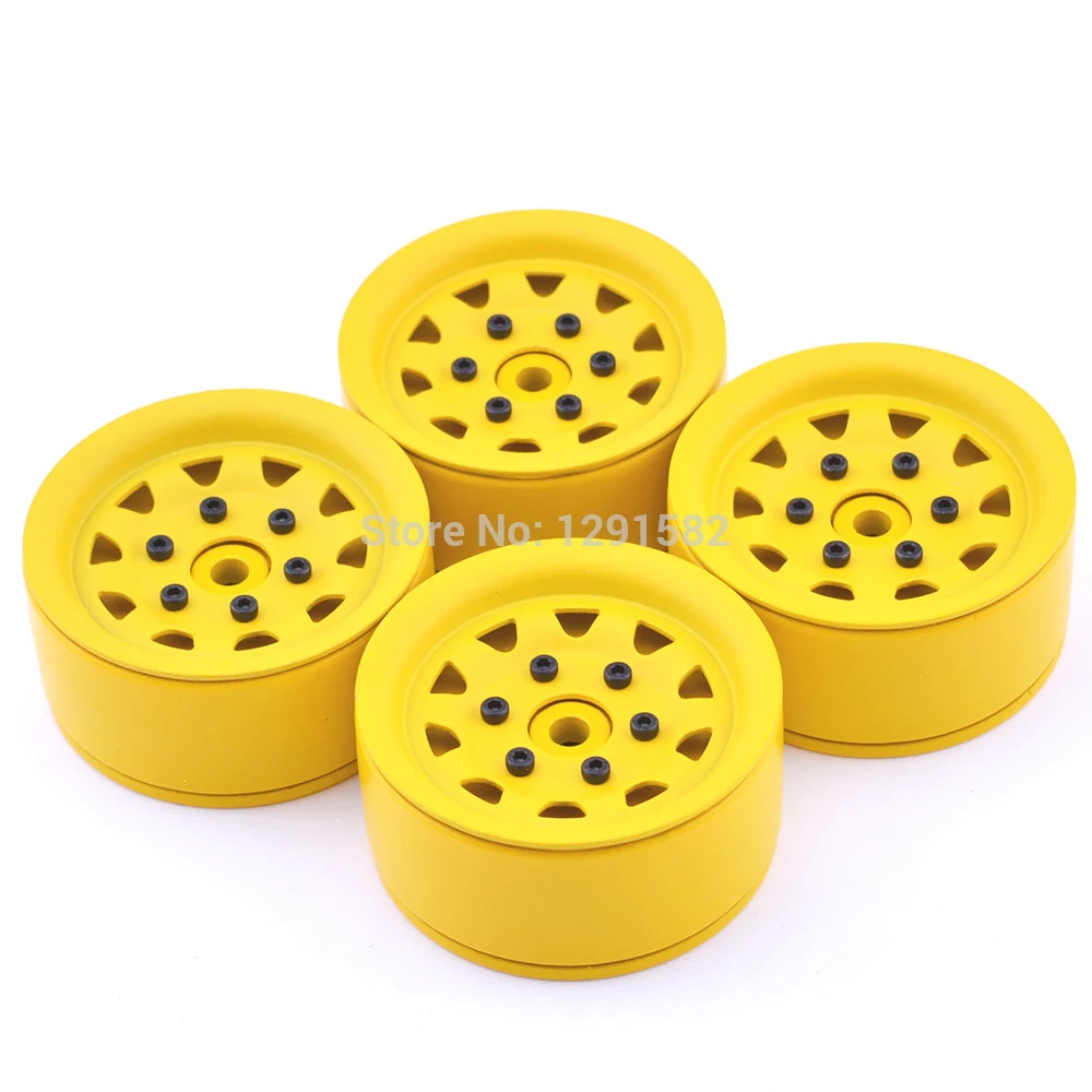 

Hot Metal 1.9" Beadlock Wheel Rim for 1/10 RC Rock Crawler Traxxas TRX-4 D90 D110 Defender Axial SCX10 90046 90047 4.9 4pcs/8pcs