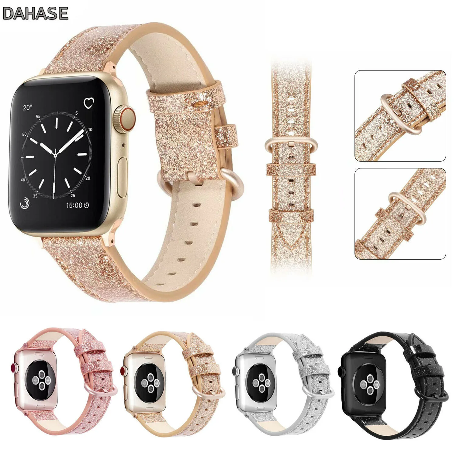 

Ремешок кожаный с классической пряжкой для Apple Watch Series SE 6 5 4 3 2 1 44/40/42/38 мм