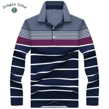 Высококачественная однотонная 3D вышитая рубашка поло Повседневная рубашка поло мужская рубашка поло с длинными рукавами новая полосатая Мужская поло 8812