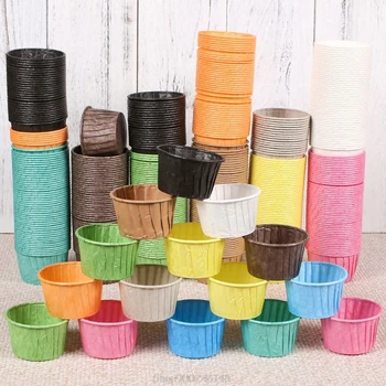 

50pcs Muffin Cupcake Paper Cup Oilproof Cupcake Liner Baking Cup Tray Case Wedding Party Caissettes Cupcake Wrapper S15 20