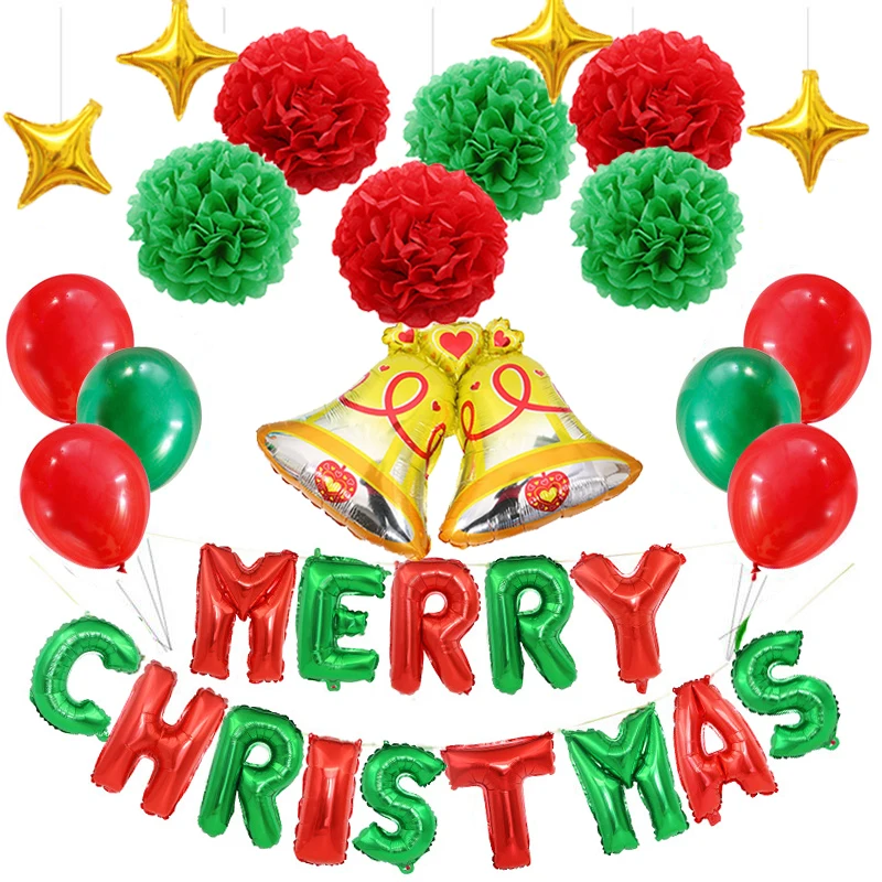 Счастливого Рождества фольги воздушный шар Санта Клаус Снеговик воздушный шар в форме дерева на Рождество год вечерние воздушные шары DIY украшения Набор принадлежностей