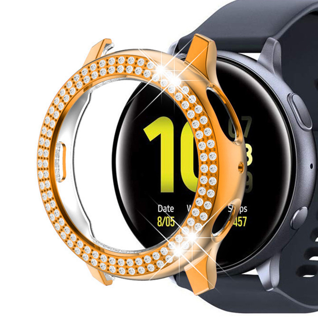 Diamond Case For Samsung Galaxy Watch Active 2 40mm 44mm Bumper Protective cover For Active 1 Smart Watch Accessories