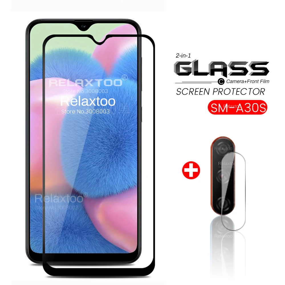 

2-in-1 a30s glass protective camera glass for samsung galaxy a30s a30 a 30 s 30s s30 30a s30a 2019 6.4'' armored protection film
