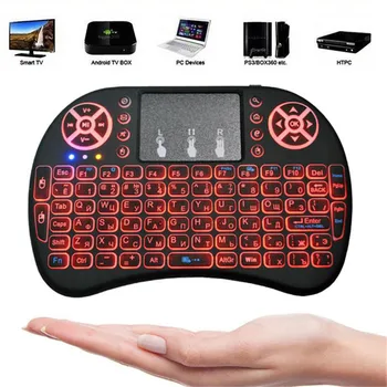 

Mini 2.4G Wireless i8 Keyboard Touchpad Color Backlit Air Mouse Russian Spanish For Android TV Box Xbox Smart TV PC PS3/PS4 HTPC