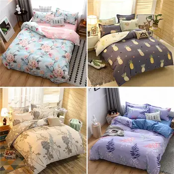 

Four-piece Bedding Set Quilt Cover Set Flower Pattern Design Duvet Cover Set Breathable Durable Comfy Bedding For Autumn Winter