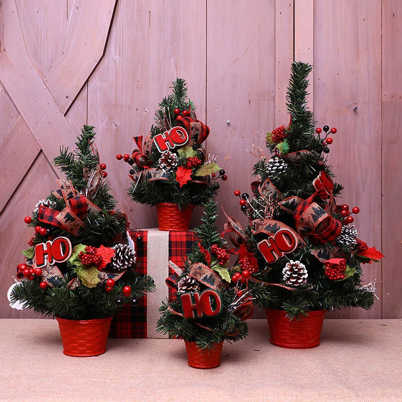 Mini Christmas tree PVC simulation 30cm40cm50cm Christmas tree indoor home decoration 2020 New Year festival party supplies