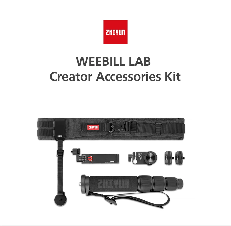 Zhiyun WEEBILL LAB Creator аксессуары комплект зум/контроллер фокусировки(макс), набор быстрой настройки, ремень камеры, мини-монопод, держатель для телефона