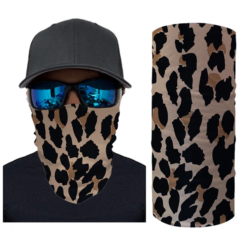 

Leopard Scarf Face Shield Scarf Headband Neck Gaiter Bandana Tube Ear Cover Turban Anti-UV Breathable Mesh Head Bandage Schal