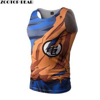 

Tank Tops Bodybuilding Dragon Ball Men Anime Tops Naruto Vest Fitness Tops Tees Excellent Singlets ZOOTOP BEAR