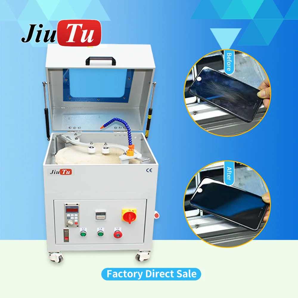 

Mobile Phone Scratch Polishing Machine For Touch Screen Phone Scratch Remover Cellphone Refurbishment 4 Working Station