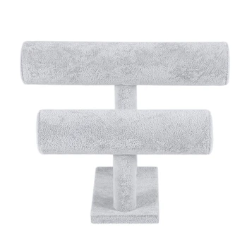 

Jewelry Display Stand T-Shape Bracelet Holder Watch Necklace Safekeep Shelf Showcase Organizer Chain Storage Rack