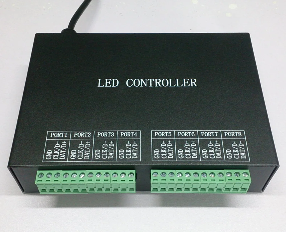 Madrix поддержка DMX512 онлайн контроллер 8192 пикселей H801RC восьмипортовый СВЕТОДИОДНЫЙ полноцветный контроллер