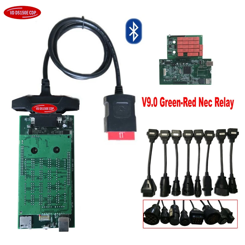 Новейшее программное обеспечение. R0 для delphis vd ds150e cdp с bluetooth автомобильный Грузовик vd tcs cdp obd сканер диагностический инструмент+ кабели