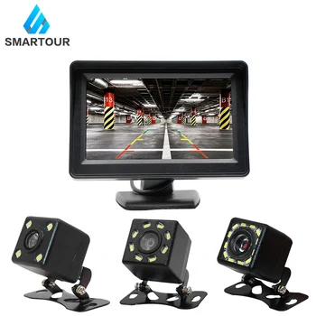 

Smartour Car Rear View Camera Reversing Parking System Kit 4.3" inch TFT LCD Rearview Monitor Waterproof Backup Camera