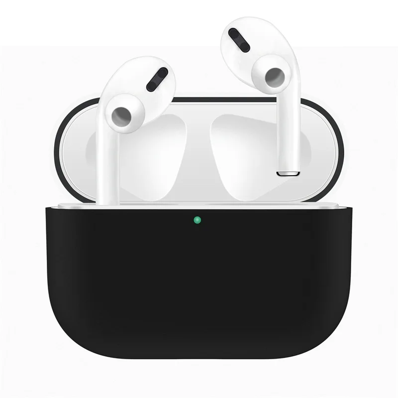 Black Для Apple AirPods Pro Чехол для замены ТПУ милый защитный чехол для AirPods 3 беспроводной Bluetooth наушники протектор рукав - Color: Black