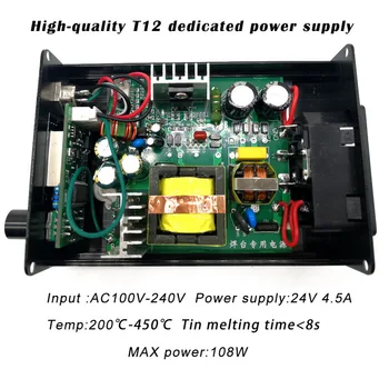 

Quick Heating T12 Soldering Station Electronic Welding Iron 2020 New Version T12 OLED Digital Soldering Iron T12-952 QUICKO