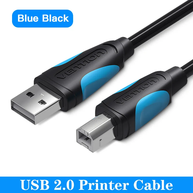 thumbnail image 1 of Vention-Cable USB para impresora ZJiang HP, Canon, Epson, USB 3,0, 2,0, tipo A macho A B macho, escáner de datos de sincronización, 1 of 5