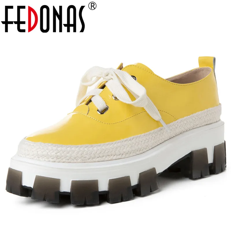 

FEDONAS Brand Design Pumps Women Spring Autumn Four Season Party Basic Casual Shoes Woman Platforms Pumps Lace Up Shallow Pumps