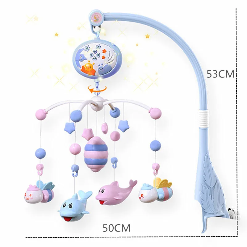 Детские погремушки в кроватку мобильные игрушки держатель вращающаяся кроватка Мобильная кровать Музыкальная Коробка проекция 0-12 месяцев новорожденный младенец мальчик игрушки