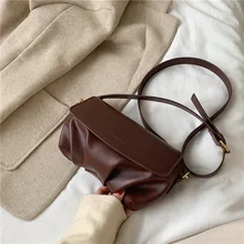 Дизайн, простая сумка через плечо для женщин,, шикарный темперамент, складной клатч, сумки, темперамент, модная маленькая сумка на плечо