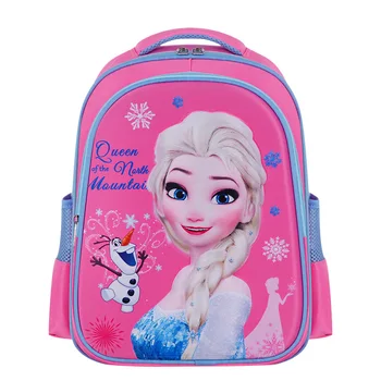 

Disney Orthopedic Girl Boy Backpack For School 3D Cartoon Frozen Kids School Bags Children Primary School Grade Bag