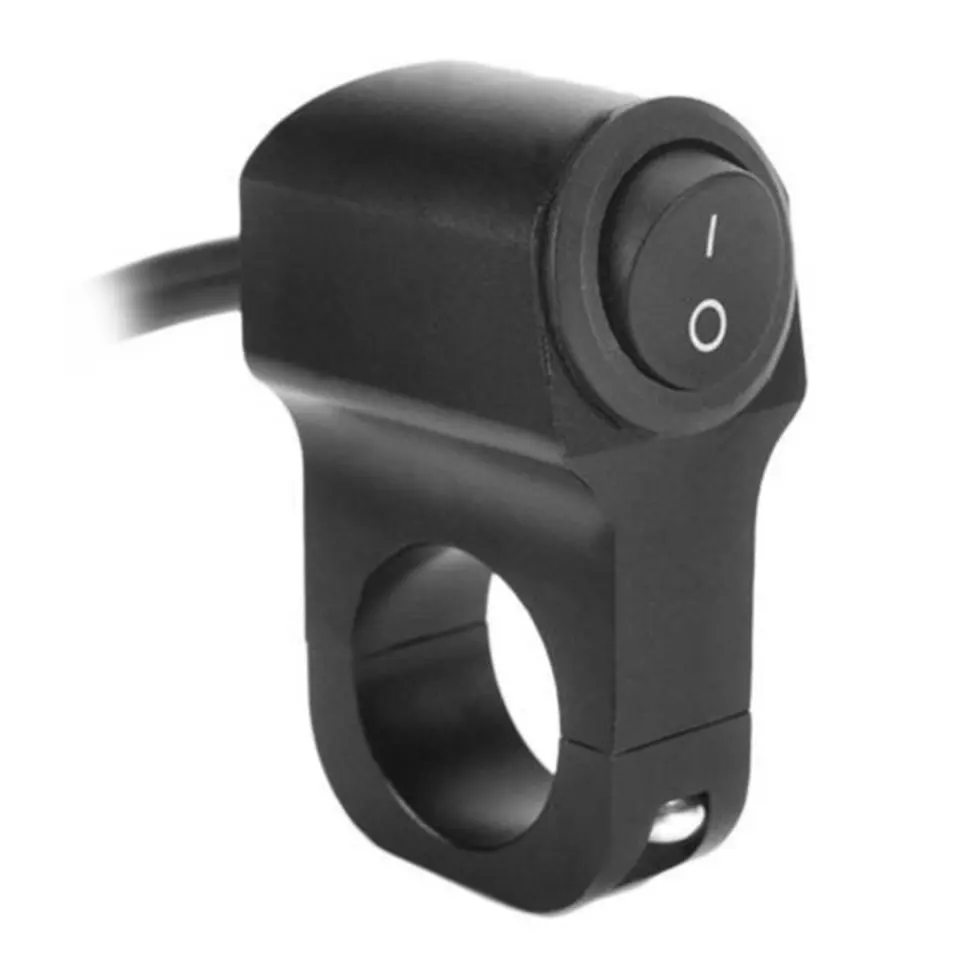 10А 1-100 в мотоциклетный противотуманный светильник 7/" 22 мм руль Электрический мотоцикл руль выключен переключатель Черный алюминиевый сплав