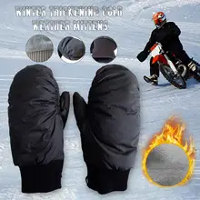 1 Pair Of Waterproof Ski Gloves Sport Gloves Black Outdoors Cold Weather Mittens Warm Cold Resistant Soft For Men And Women