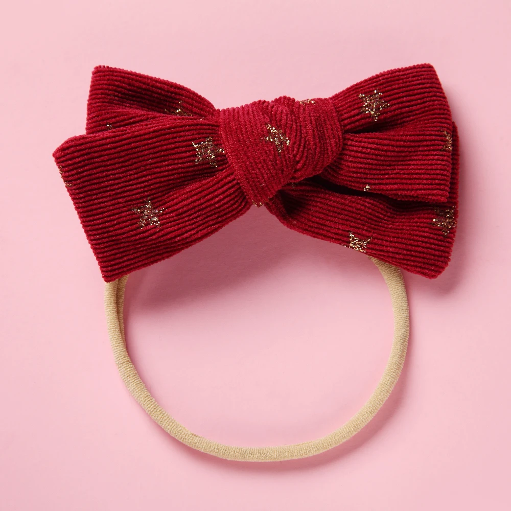 1 шт., нейлоновая повязка на голову с бантом для малышей, повязка для ...