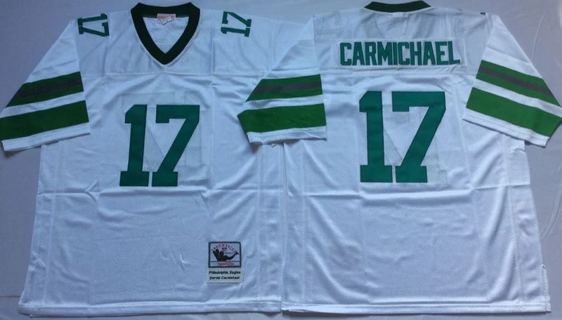 Stitiched, Philadelphia s, Wilber mongomery Ron Jaworski Harold Throwback для мужчин, Настоящее фото Джерси - Цвет: Бежевый