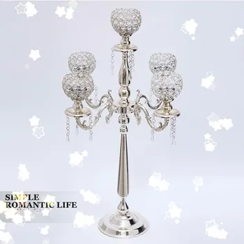 

Europe Wedding crystal 5 head Candle holders/Crystal candle sticker Luxury Table Centerpiece wedding candelabras candlestick