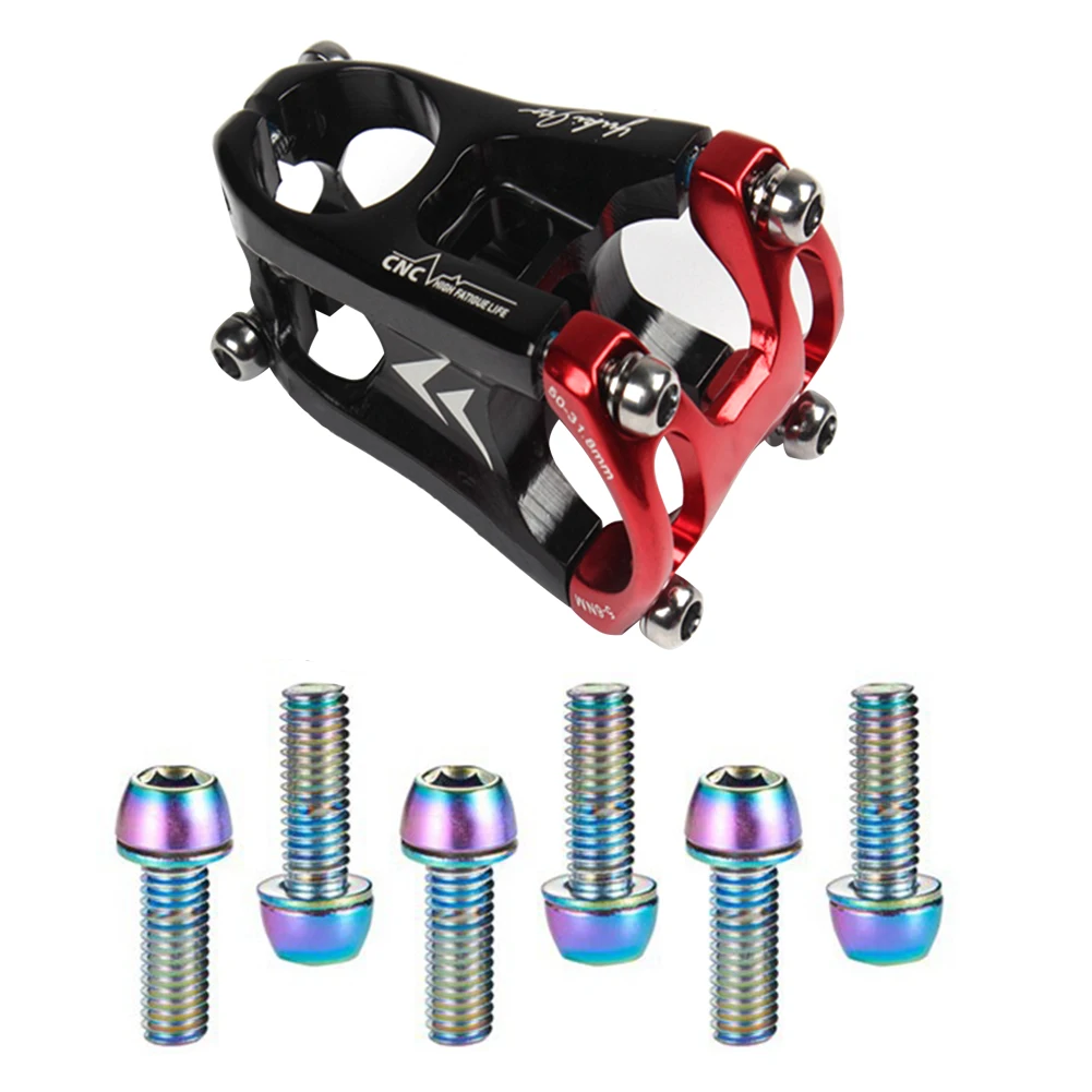 Outdoor Front Cycling Lightweight Handle Stem Hollowed Out Mountain Bike Short Accessories Screw Mount Calmp Aluminum Alloy