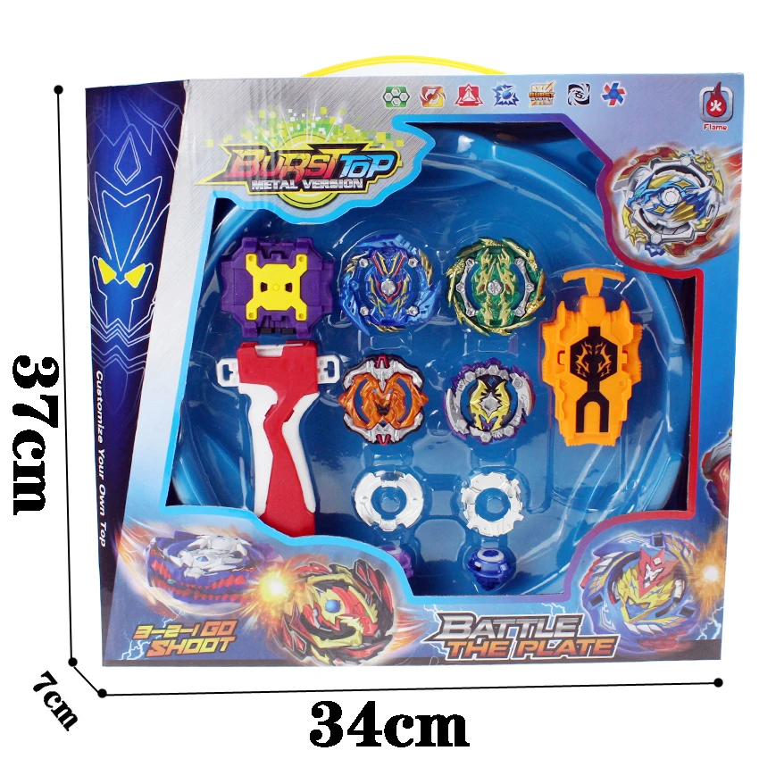 

Original Box Beyblades Burst For Sale Metal Fusion 4D BB9 With Launcher and arena Spinning Top Set Kids Game Toys AA