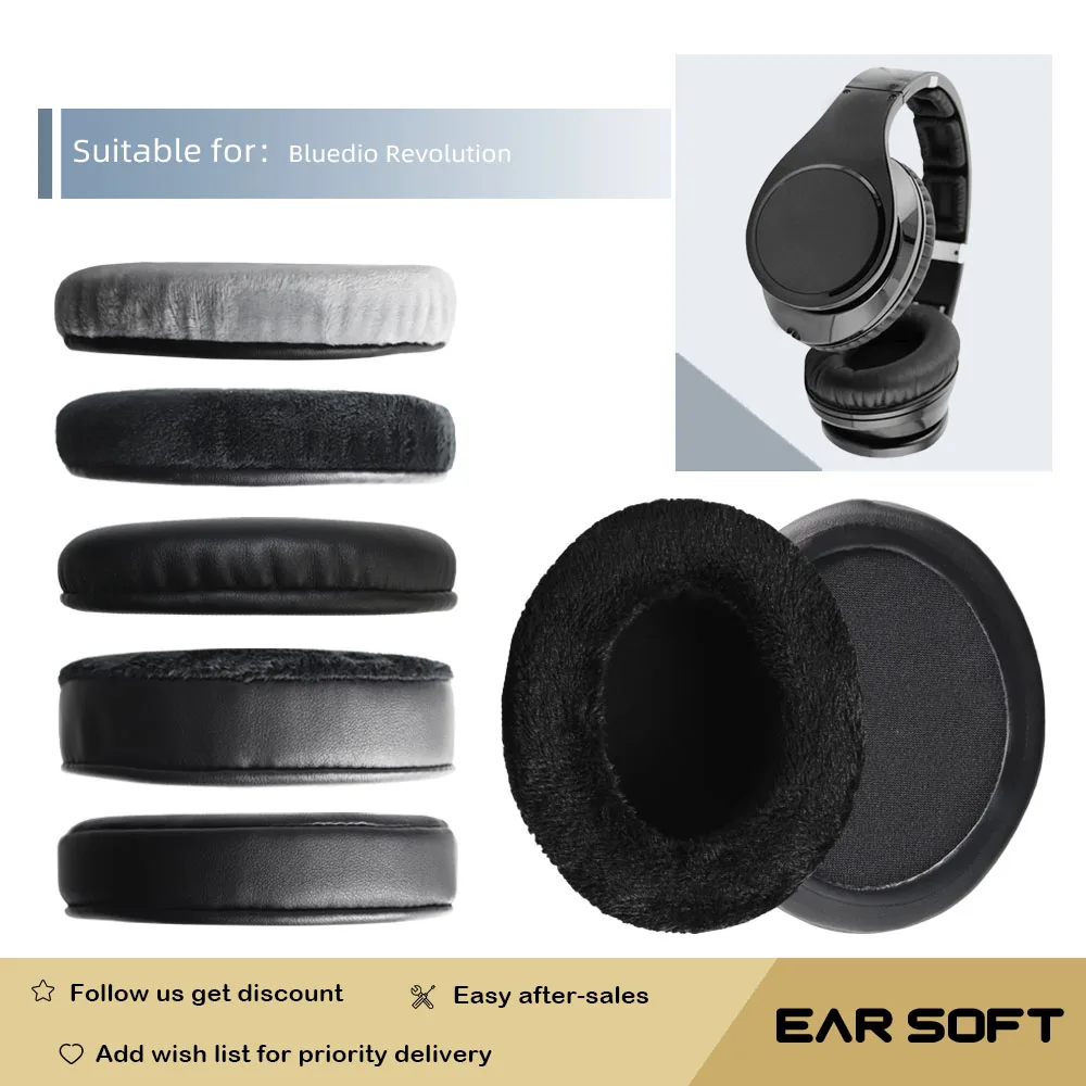 

Earsoft Replacement Ear Pads Cushions for Bluedio Revolution Headphones Earphones Earmuff Case Sleeve Accessories