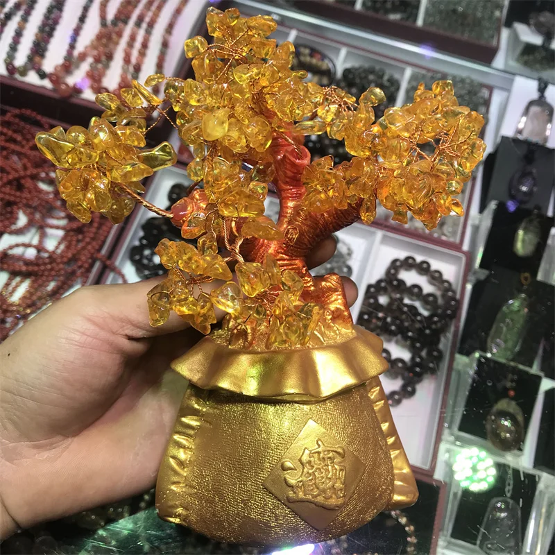 1 Шт., Украшение Для Дома И Офиса «денежное Дерево На Удачу.