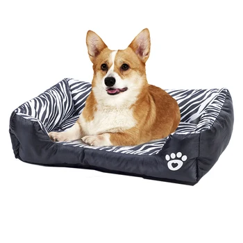 

Waterproof Pet Dog Bed Oxford Pet House Mat Moistureproof Zebra Square Puppy Mat Nest For Small Medium Dogs Pet Sleeping House