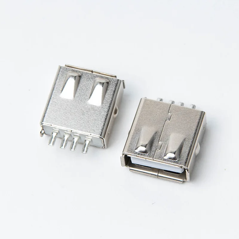 

100 шт., разъем USB типа «мама» с жестяной пластиной