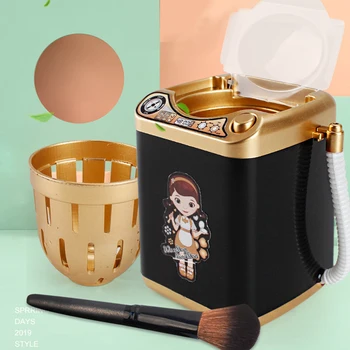 

Cleaning puff electric mini small appliances with dehydration bucket black washing machine play house toy