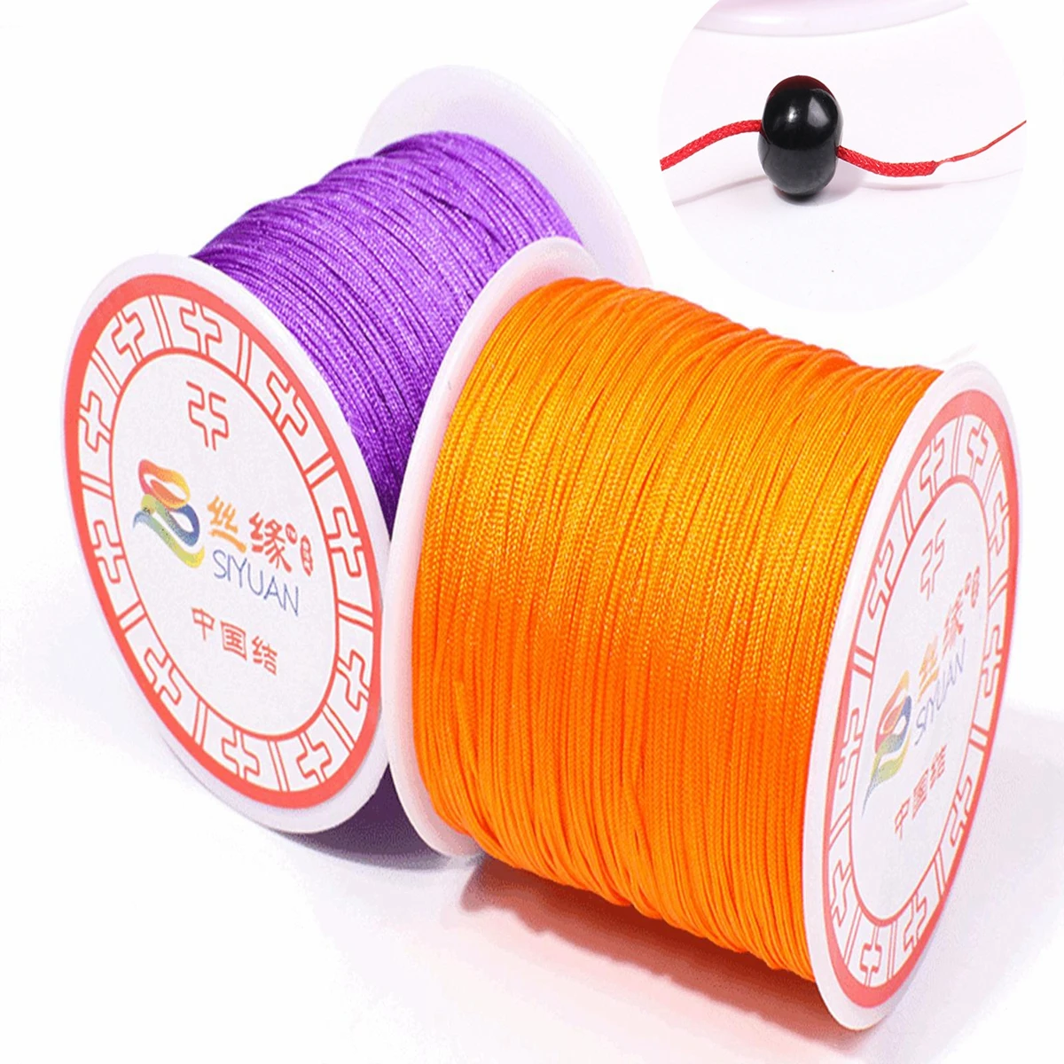 100 Meters Nylon String Chinese Knotting Thread 0.8mm Braid Rattail Cord Rope