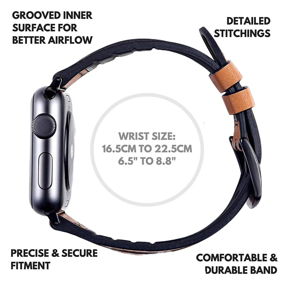 Браслет Correas для apple watch, ремешок из 5 кожаных петель, браслет cinturino для iWatch i watch, ремешок серии 4, 44 мм, 42 мм, ремешок на руку