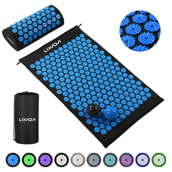 

Lixada Acupressure Mat and Pillow Set with 2pcs Spiky Massage Balls for Back/Neck/Feet Pain Relief and Muscle Relaxation