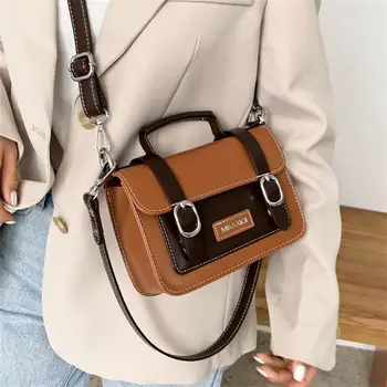 

S.IKRR Autumn Vintage Messenger Bags Women 2020 Street Leather Purses Handbags Women Bags Designer Shoulder Armpit Bag Small Hot