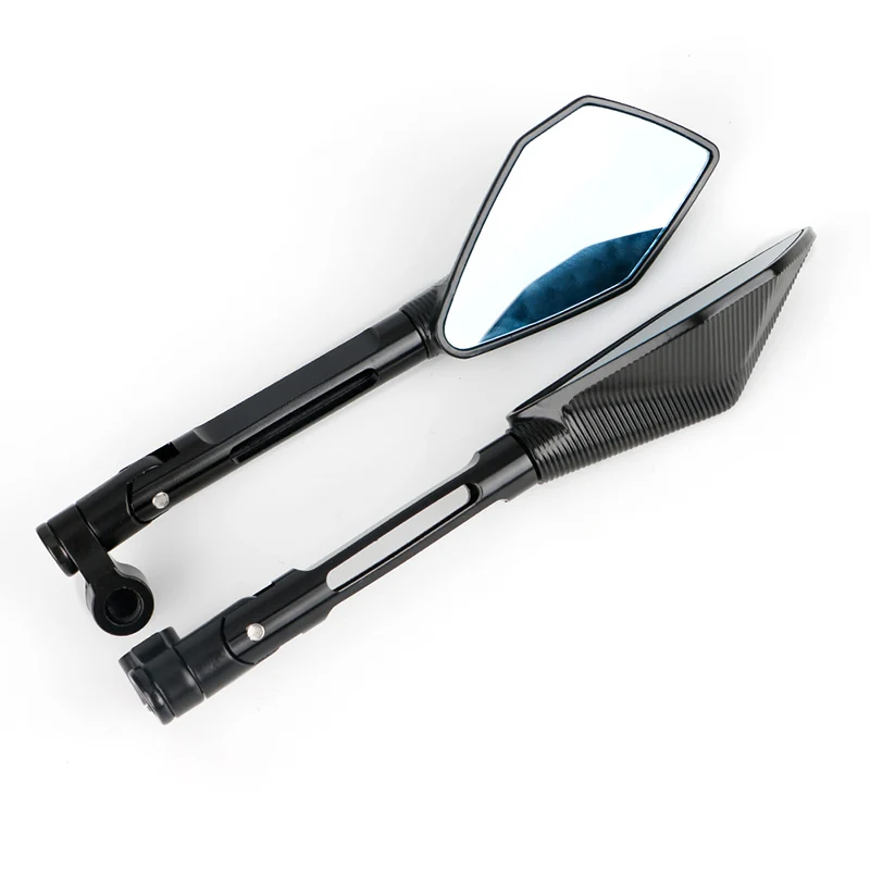 For Kawasaki Z1000 Z 750 ER 6F ER 6N Rear-view Mirrors CNC Aluminum Mount Rearview Mirror Motorcycle Accessories Motorbike Parts - Color: black