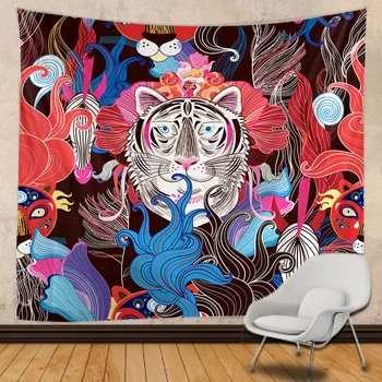 

Colored animal tapestry Mandala Witchcraft Hippie Macrame Tapestry Boho decor Wall Hanging Tapestry