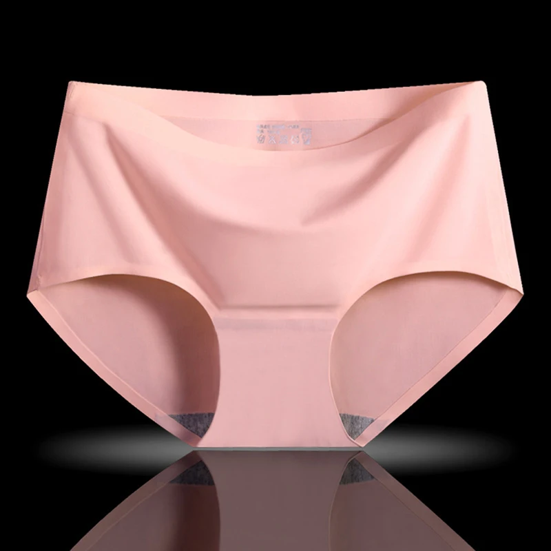 

LOOZYKIT Soft Briefs For Women Thin Women Underwear Lady Solid Soft Lingerie Briefs Knickers Underpant Seamless Color Panties